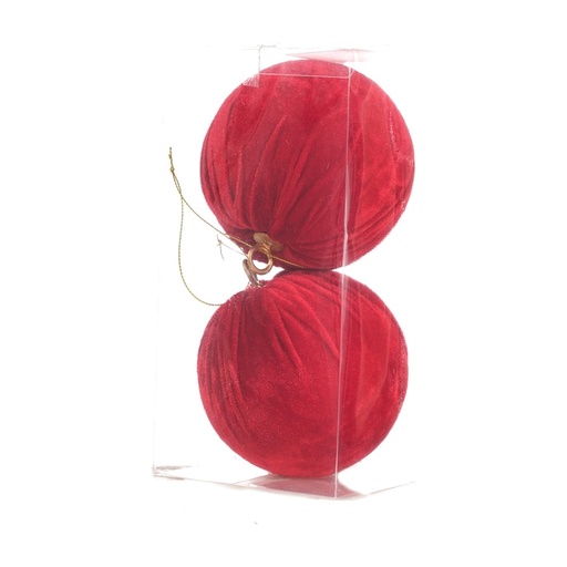 [281929] JUEGO 2 ESFERAS 12CM ROJO 36 831-MX2467-26101R
