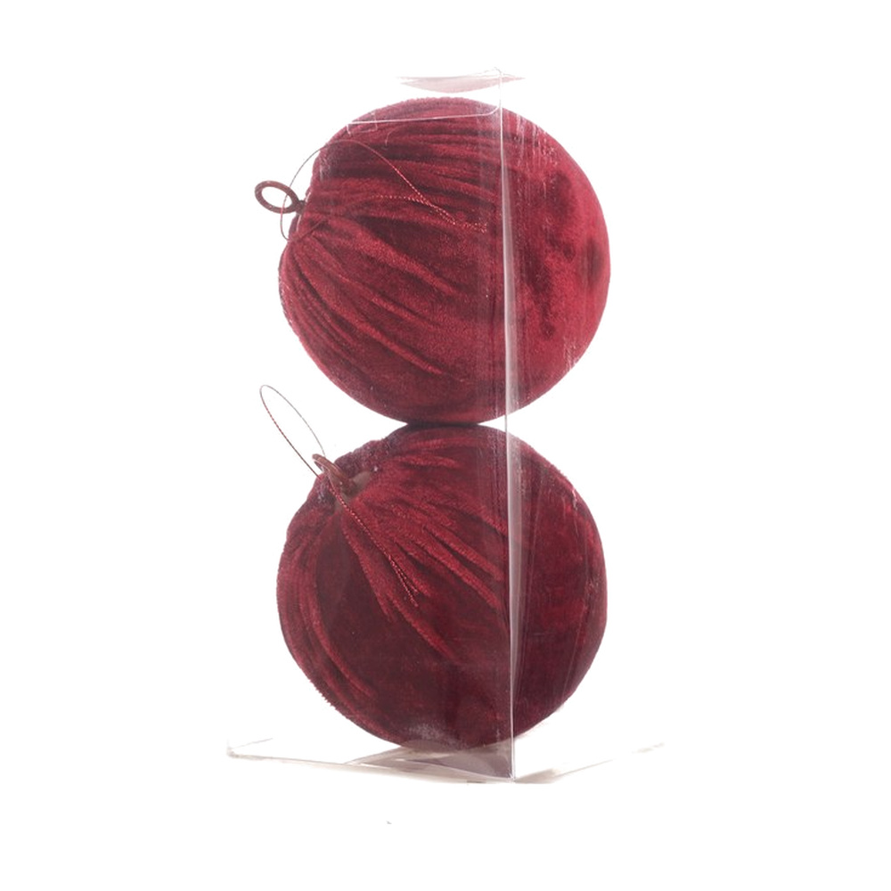 JUEGO 2 ESFERAS 12CM ROJO 36 831-MX2467-26101F.