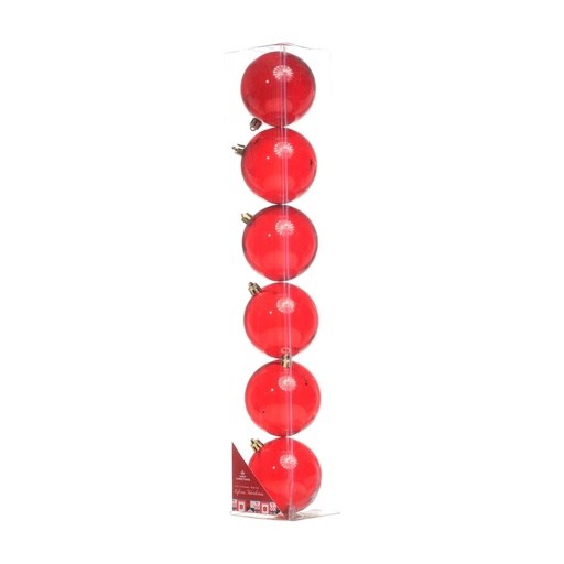 [281940] JUEGO 6 ESFERAS 8CM CAJA PVC ROJO 831-239-2453Z24