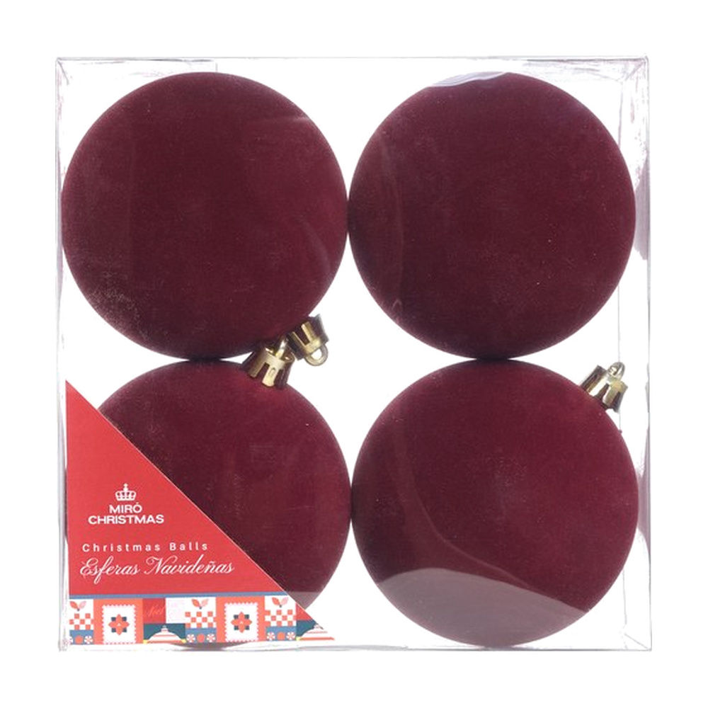 JUEGO 4 ESFERAS 8CM FELPA 831-2788-239101373XR