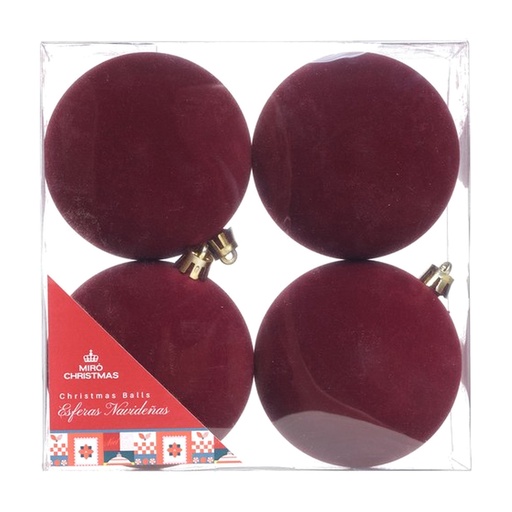 [281946] JUEGO 4 ESFERAS 8CM FELPA 831-2788-239101373XR