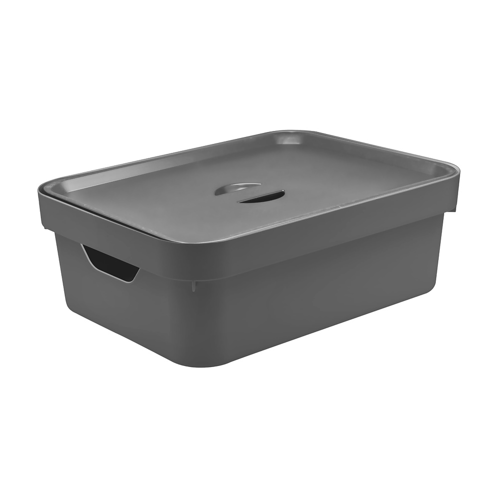 [105866] CAJA ORGANIZADORA M CON TAPA CUBE GRIS CC350CHF