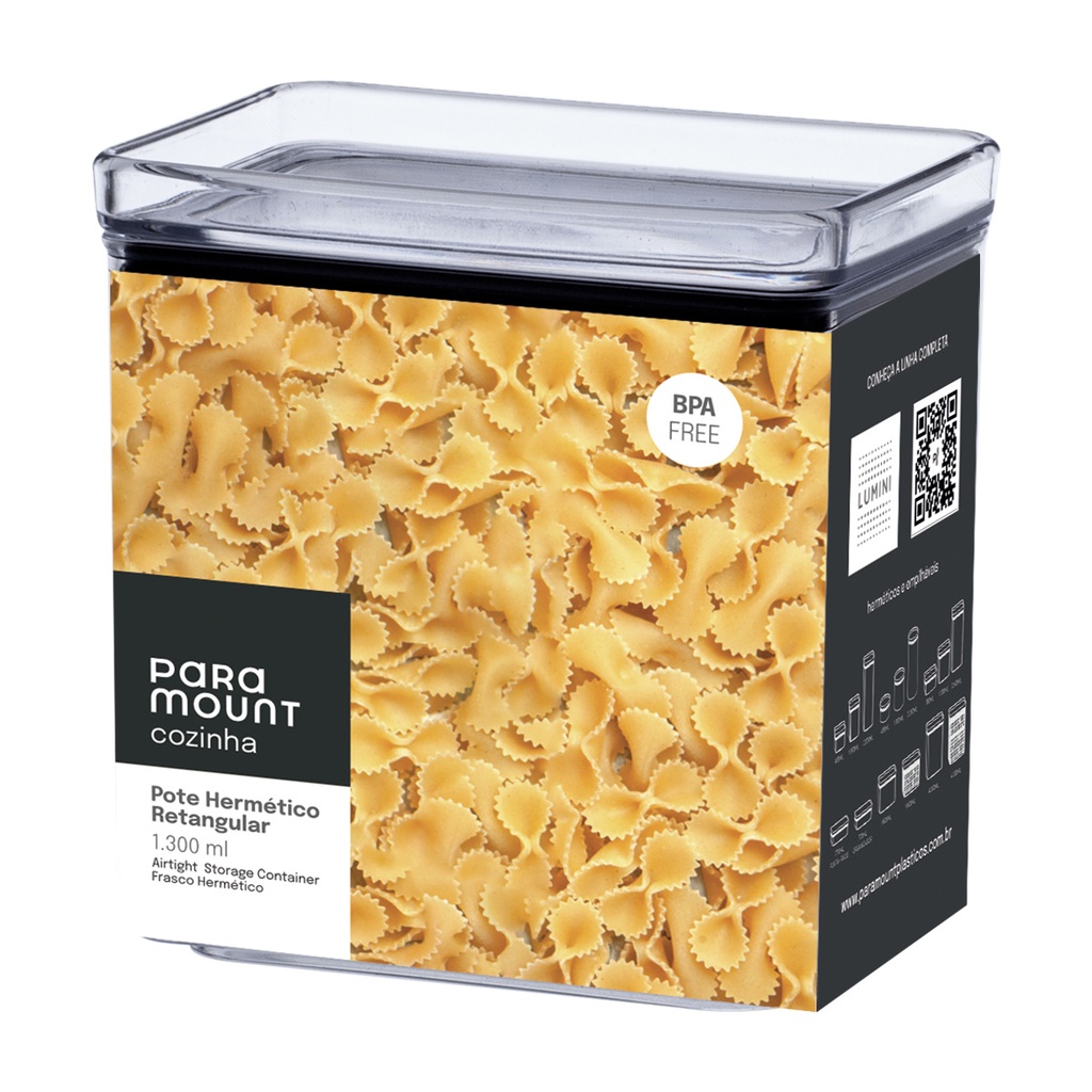 [129180] POTE RECTANGULAR 1300ML 1168