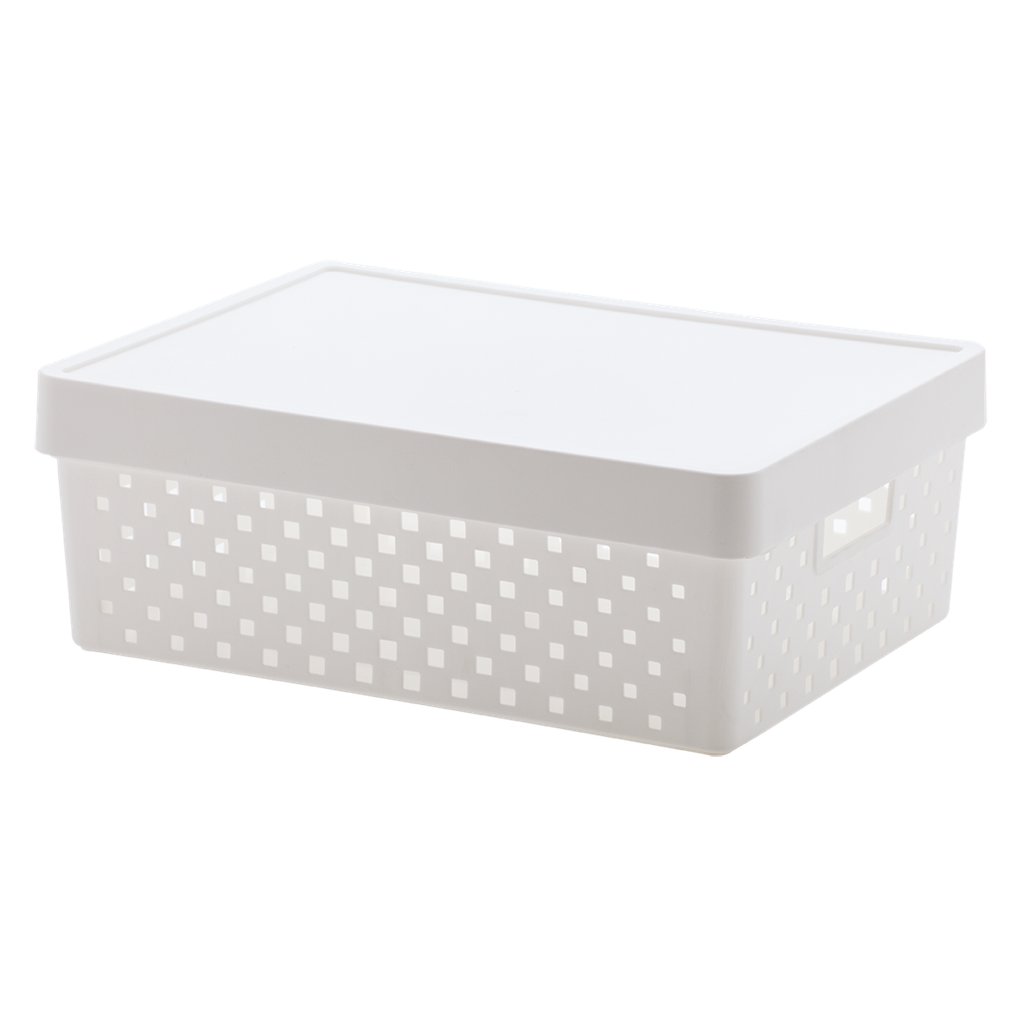 CESTO ORGANIZADOR C/ TAPA BLANCO 843
